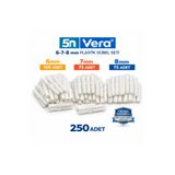 5N VERA 250 Adet Plastik Dübel Seti (6mm-7mm-8mm) | Duvar ve Beton Montaj Dübeli