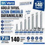 5N Vera 3.9 Akıllı Vida Matkap Uçlu Vida Seti | 3.9X13 3.9X16 3.9X19 3.9X22 3.9X25 3.9X32 3.9X38 | Kendinden Delici Sac ve Metal Montaj Vidası