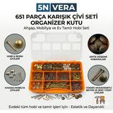 5N Vera 651 Adet Hobi & Teknik Çivi Seti – Beton, Ahşap, Cam Çivisi ve Dekoratif Kabara Seti