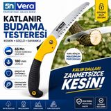 5n Vera Katlanır Budama Testeresi 180 mm | Japon Diş Yapılı Bahçe El Testeresi | Ağaç, Dal, Odun ve Kamp Için Profesyonel Katlanabilir Testere