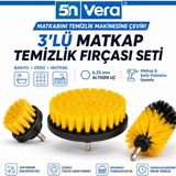 5n Vera Matkabını Temizlik Makinesine Çevir 3’lü Fırça Seti | Derz, Fayans, Banyo ve Mutfak Temizliği