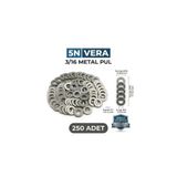 5NVERA 3/16 Pul - 250 Adet - İnce Seri Metal Pul - Somun Ve Civata Pulu