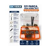 5NVERA 511 Parça Vida Dübel Çivi Seti Organizer Kutulu – Hırdavat, Tamir ve Montaj Seti