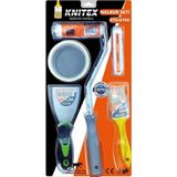 5PCS BOYACI - NALBUR SET SPATULA - KESTİRME FIRÇA - YEDEK RULO - BANT - 10CM FIRÇA-Findit