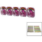 5pcs Tekli - Çoklu Kullanım Mika Kristal Kollu Resimli Yapışkanlı Askı (3) - Açık Pembe