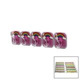 5Pcs Tekli - Çoklu Kullanim Mika Kristal Kollu Resimli Yapişkanli Aski (5047)