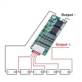 5S 15A BMS Lityum Li-ion Batarya Koruma Kartı 5x 18650 Pil Lipo