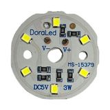 5VOLT 3WATT Smd 2835 Ledli LED Modül Beyaz 5V 3W Avize Ledi 33MM(3 Adet) - 1 m