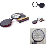5x 60MM Cam Optik Lens Katlabilir Deri Kaplamalı Cep Büyüteç XX1051 - Renkli