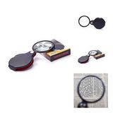 5x 60mm Cam Optik Lens,katlabilir,deri Kaplamalı Cep Büyüteçxx1051