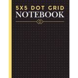 5x5 Dot Grid Notebook: Dotted Graph Paper Journal For Writing, Drawing, Planning, Note Taking. Also great for Math and Science, and Art and Design Projects. Perfect as Gift. Black Book Cover.