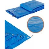 5x5 M Mavi Lamineli Çadır, Gölgelik, Su ve Toz Geçirmez, Koruyucu Tente - Seçenek 1 - Ahşap