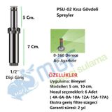 5xHunter Psu-02-12A (3,6Mt) Kısa Gövde(7cm) Sprey Çim Fıskiyesi