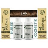 6.00 Koyu Kumral Biomagic Organik İçerikli Amonyaksız Kalıcı Saç Boyası (2 Boya 2 Oksidan)