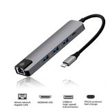6-1 Macbook Matebook Hdmi Ethernet Usb Coklayici Type-C Hub Cevirici