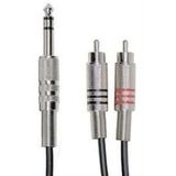 6.3 Mm Erkek - 2 Rca Erkek Kablo 2 Metre