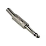 6.35Mm Mono Erkek Jak Metal Kasa Gümüş Renk Gitar Amfi Hoparlör Ses Kablosu Tamir Konnektörü Uç