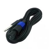 6.3Mm Mono Speakon Tip Dişi 5Mt Mikrofon Kablo Siyah Renk
