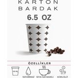 6.5 Oz (190 Ml) Karton Bardak – 100 Adet - Kokusuz, Sızdırmaz, Isıya Dayanıklı