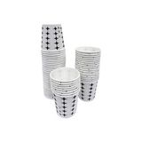 6.5 Oz Karton Bardak 400 Adet Dayanıklı (Beyaz-İndigo)
