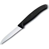 6.7433 Swissclassic 8cm Tırtıklı Soyma Bıçağı, Siyah