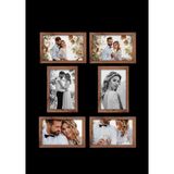6 Adet 10X15 Çerçeve - Mdf A6 Çerçeve - Çoklu Fotoğraf Çerçevesi - Ahşap