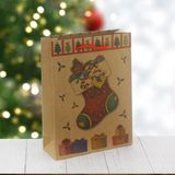 6 Adet 15x20cm Kraft Karton Çanta Çoraplı