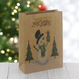 6 Adet 15x20cm Kraft Karton Çanta Kardan Adam