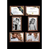 6 Adet 21X30 Çerçeve - Mdf A4 Çerçeve - Çoklu Fotoğraf Çerçevesi - Diploma Çerçevesi - Sertifika - Ahşap
