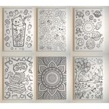 6 Adet 25 x 35 cm Uv Baskılı Tuval Boyama Seti Boyasız Fırçasız Set-1