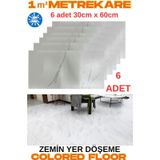 6 Adet 30Cmx60cm Yapışkanlı Floor Pvc Panel 803 Yer Zemin Kaplama Paneli Arkası Kauçuklu