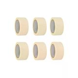 6 Adet 48Mm X 25M Boya İçin Maskeleme Bandı, Kağıt Bant Seti