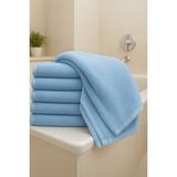 6 Adet 50 x 90 cm Hamam Spa El-Yüz-Baş Havlusu Mavi - 50 x 90 cm
