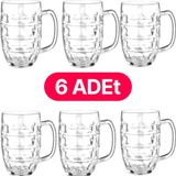 6 Adet 520 ml , Kırılmaz Polikarbon Bira Bardağı. (Dikkat: Ürün Cam Değildir!!!)