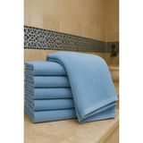 6 Adet 70 x 140 cm Banyo Hamam Spa Havlusu Mavi - 70 x 140 cm