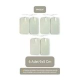 6 Adet 9X5 Cm Büyük Boy Kablolu Tens Pedi, Elektrot Pedi, Yedek Set