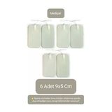 6 Adet 9X5 Cm Universal Büyük Boy Kablolu Tens Pedi - Tens Elektrot Pedi - Yedek Tens Elektrodu
