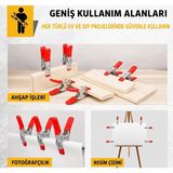 6 Adet Ağır Hizmet Tipi Metal Yaylı Mandal Metal Mengene Işkence Kelepçesi Güçlü Sıkma Kuv - Çok Renkli