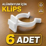 6 Adet Alüminyum Baza Klipsi Mutfak Dolap Tezgah Alt Kısım Kapatma Kılips Mobilya Ayak Tutucu Toka