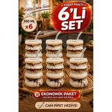 6 Adet Borosilikat Boğumlu Model Kokteyl Ve Soğuk-Sıcak Kahve Bardağı Pipet 300Ml