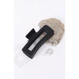 6 Adet Büyük Renkli Kadın Mandal Toka (Siyah, Bag 9cm)