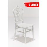 6 Adet Carisma Beyaz Sandalye / Balkon-bahçe-mutfak