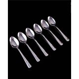 6 Adet Çizgili Desen Metal Yemek Kaşığı 20 CM