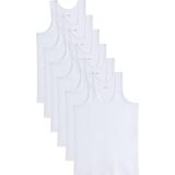 6 Adet Compact Penye Beyaz Erkek Atlet %100 Pamuk Standart Fit Normal Kesim 6'lı Paket