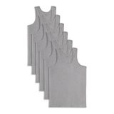 6 Adet Compact Penye Gri Erkek Atlet Pamuklu Standart Fit Normal Kesim 6'lı Paket