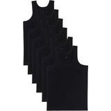 6 Adet Compact Penye Siyah Erkek Atlet %100 Pamuk Standart Fit Normal Kesim 6'lı Paket