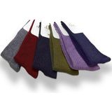 6 Adet Doğal Lambswool Yün Kadın Kışlık Diz Altı Çorap Diba Tozluk Bot Çorabı - Standart - Çok Renkli-KR4