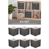 6 Adet Dolap içi Düzenleyici - Çamaşır Oyuncak Saklama Kutusu Sepet Organizer 30x30x30 cm