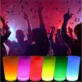 6 Adet Glow Parti Shot Bardak Karanlıkta Parlayan Fosforlu Yılbaşı Neon Tekila Kokteyl Bardağı - Renkli - 45 ml
