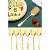 6 Adet Gold Çelik Servis Kaşığı, 21CM, Pratik ve Şık Yemek Araçları - Seçenek 1